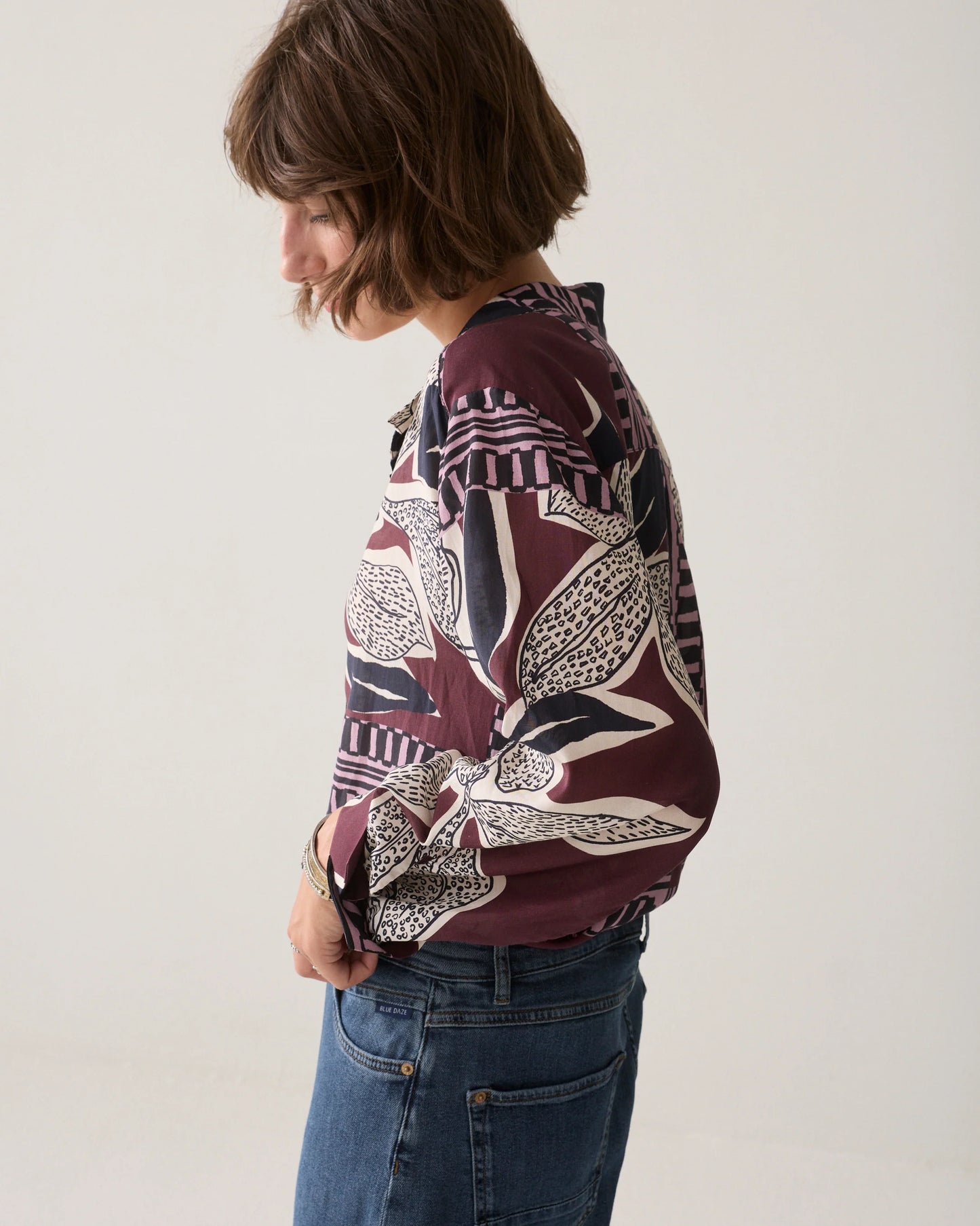 Blouse with Scarf Print by Summum