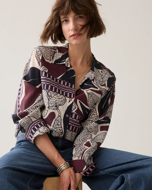 Blouse with Scarf Print by Summum