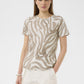 Alma Print T-Shirt by InWear in Neutral Zebra
