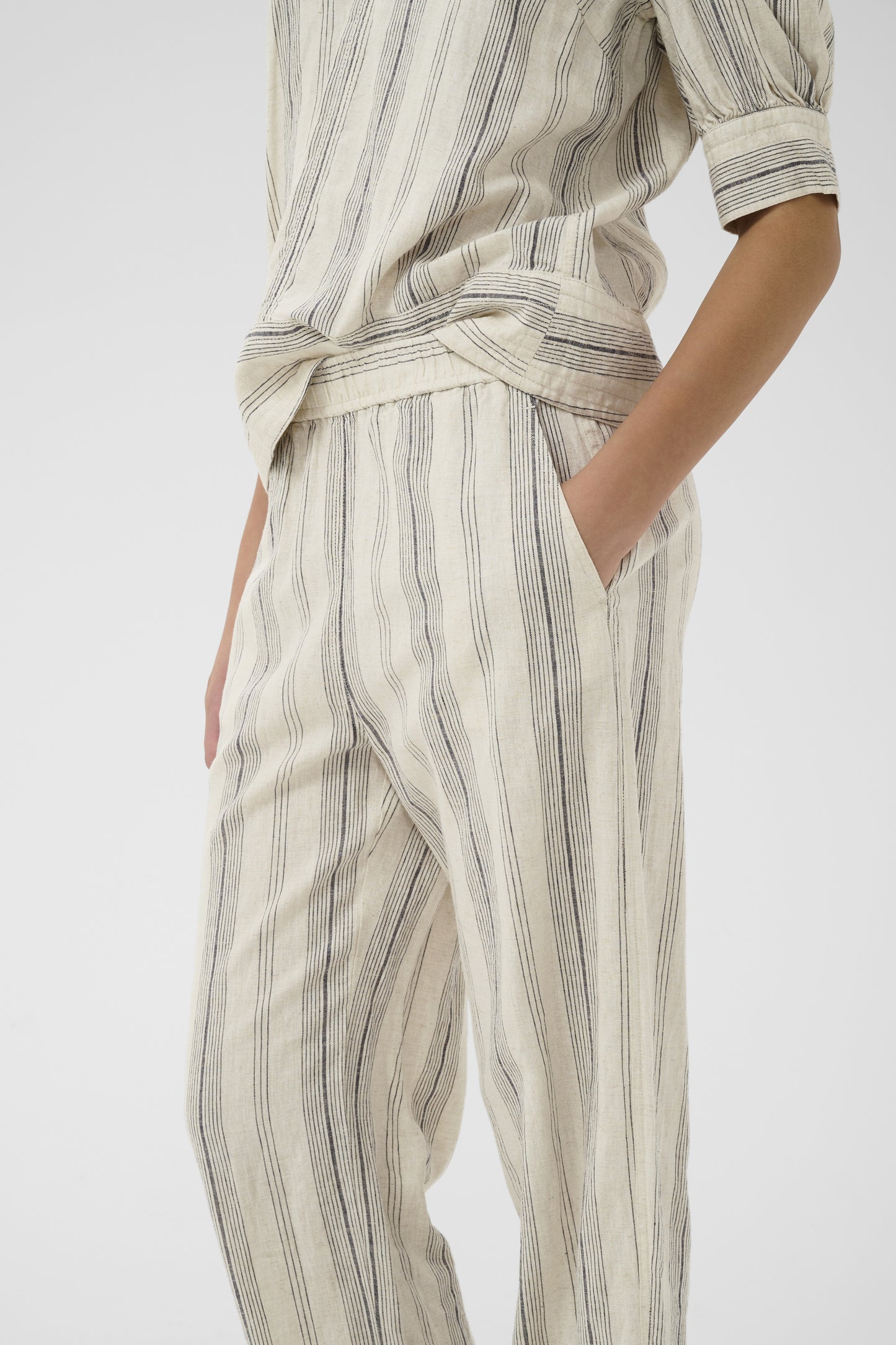 Rimone Driza Culotte by InWear in Mattress Stripe White