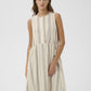 Rowan Drawstring Dress by InWear in Mattress Stripe White