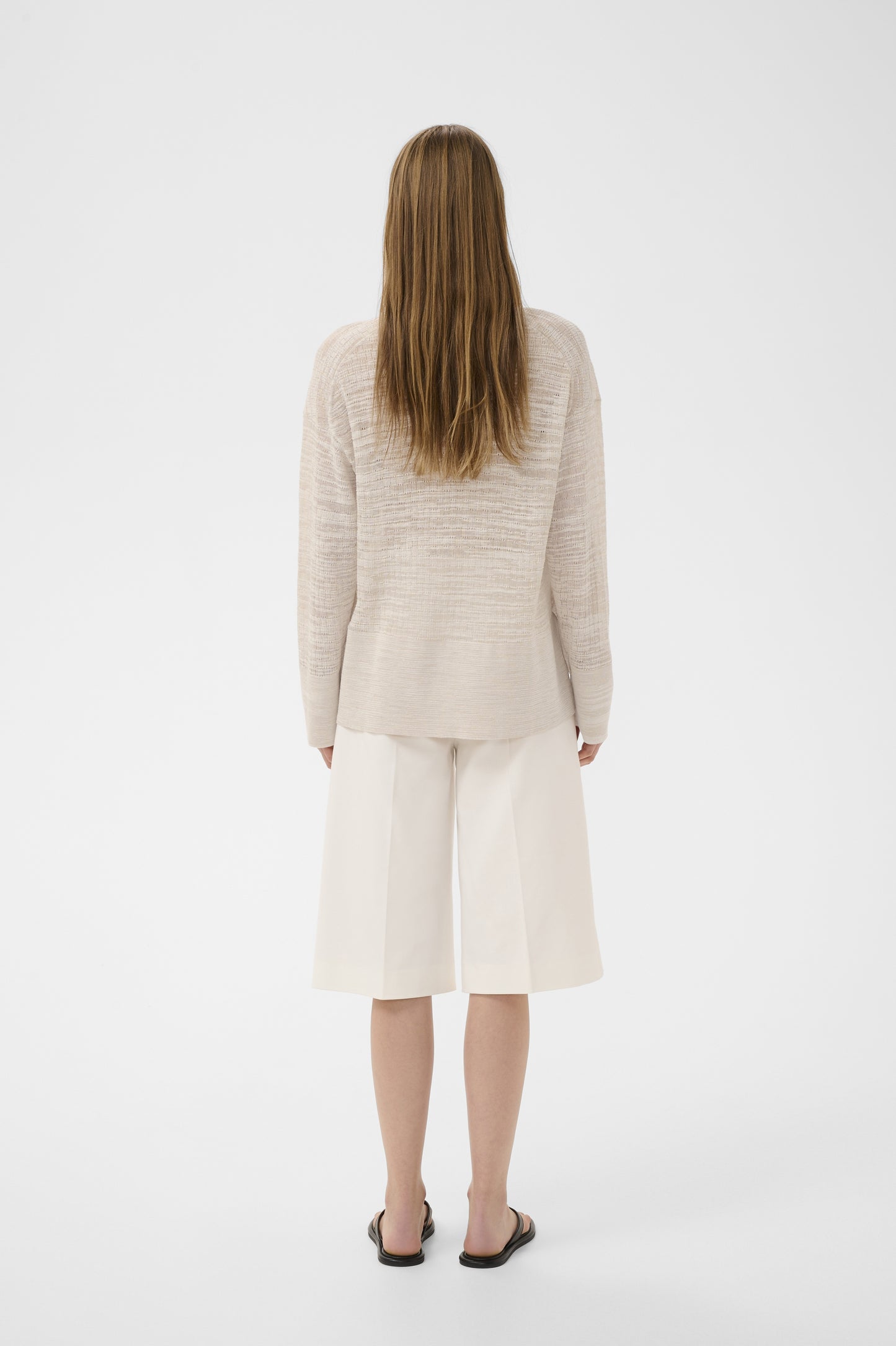 Nita V-Neck Sweater by InWear in Ecru
