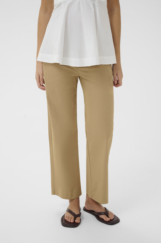Elvia Cropped Pants by InWear in Latte