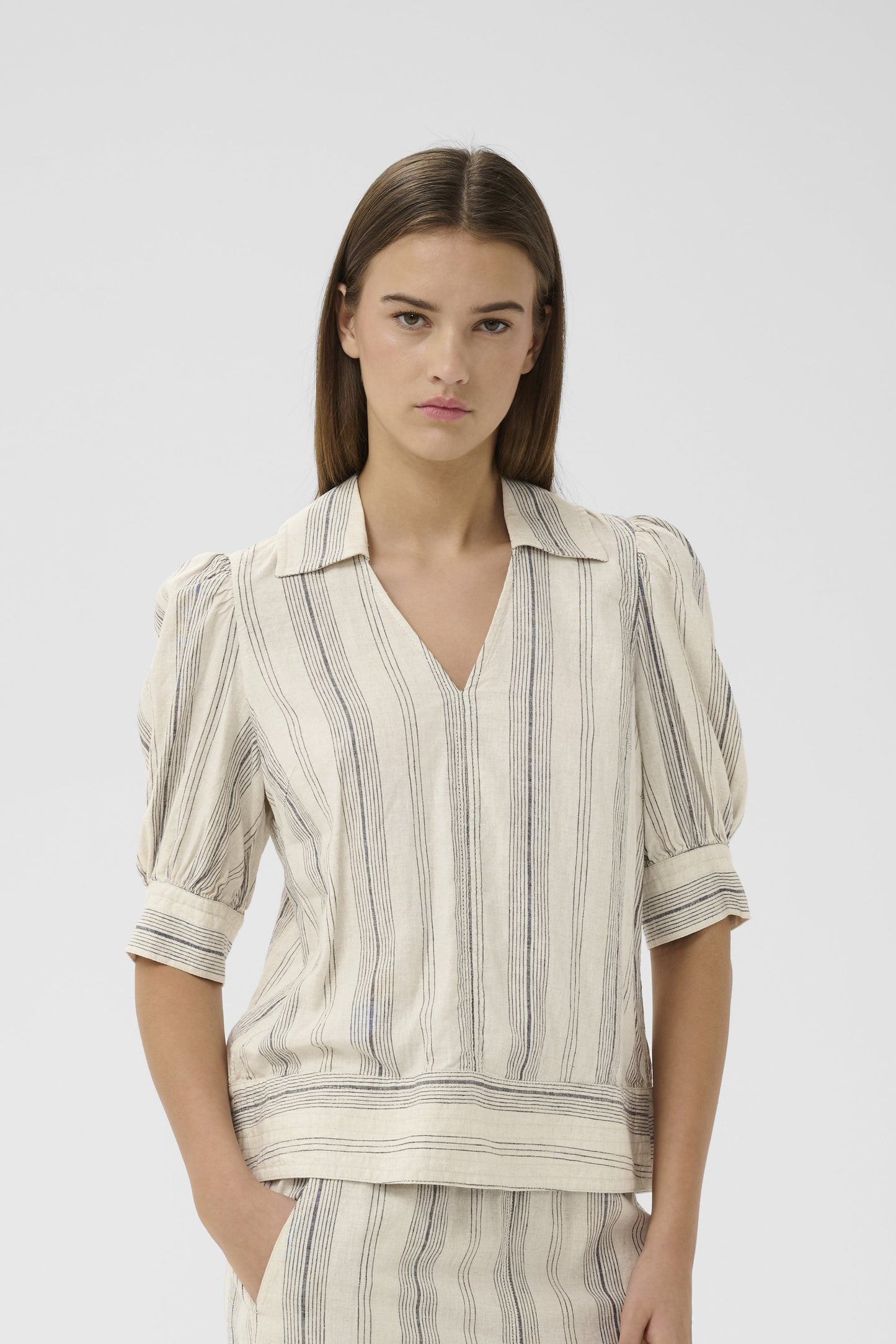 Edith Blouse by InWear in Mattress Stripe