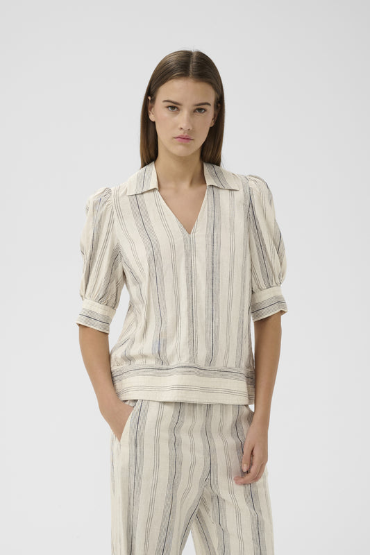 Edith Blouse by InWear in Mattress Stripe