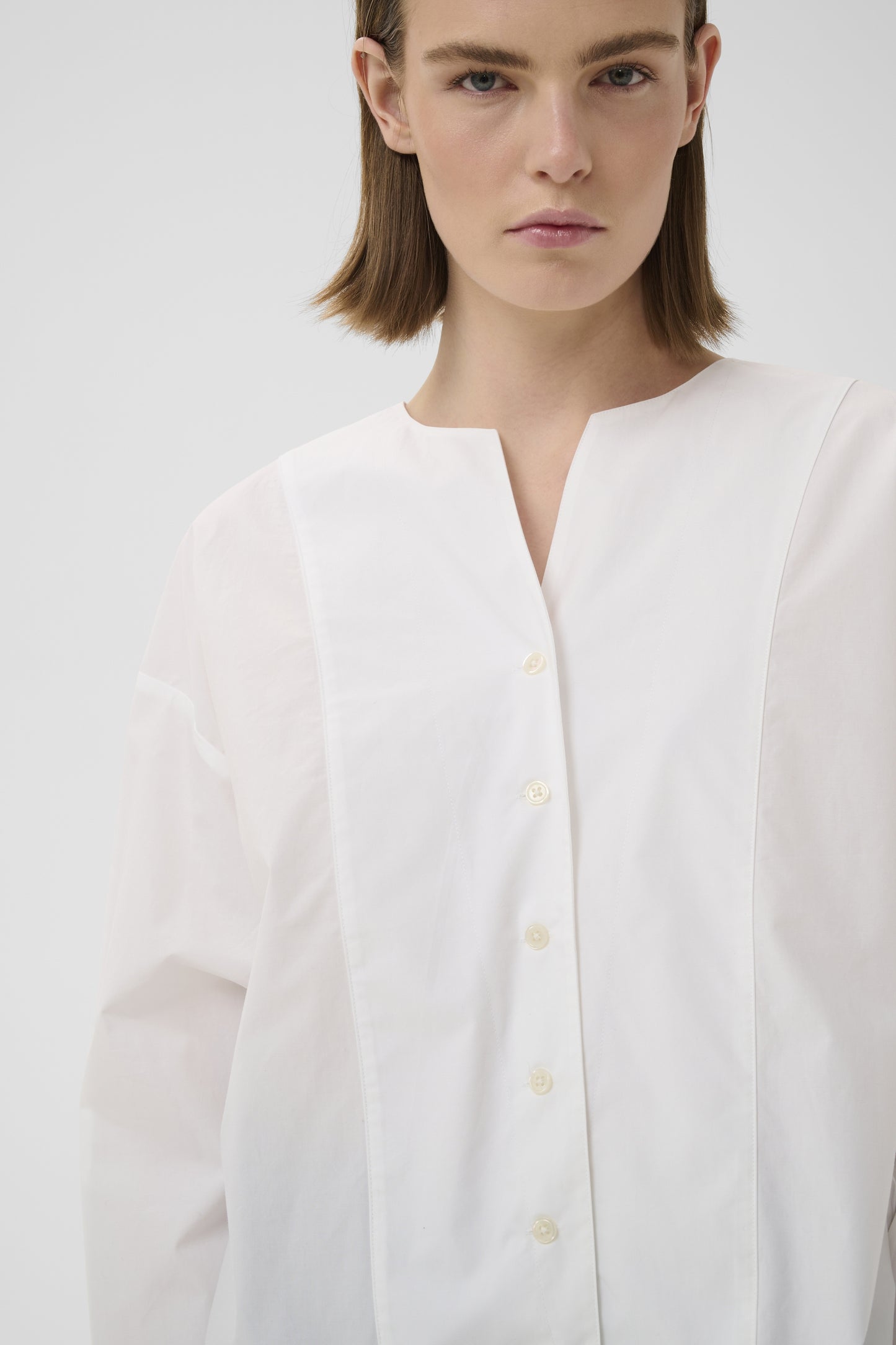Gloria Long Sleeve Shirt by InWear in Pure White