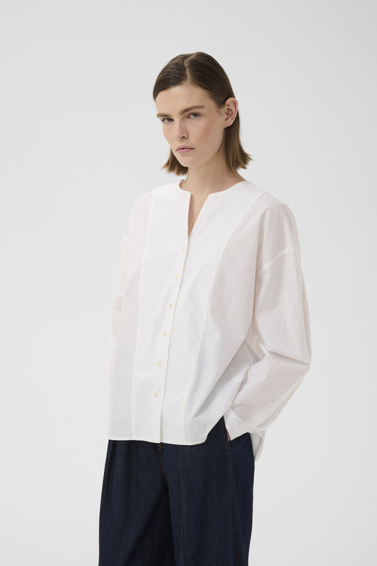 Gloria Long Sleeve Shirt by InWear in Pure White