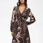 Makenna Wrap Dress by InWear in Brown Tree Garden