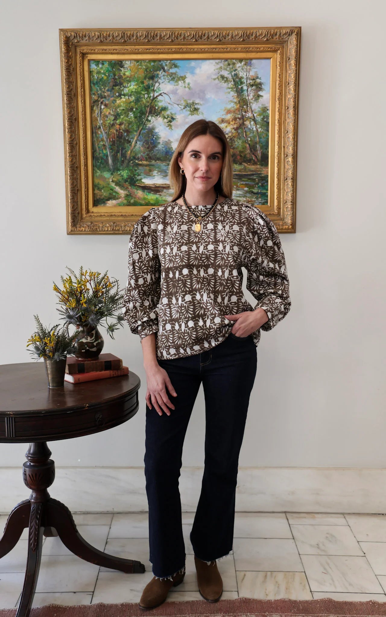 Maggie Blouse by Ex Voto in Chocolate