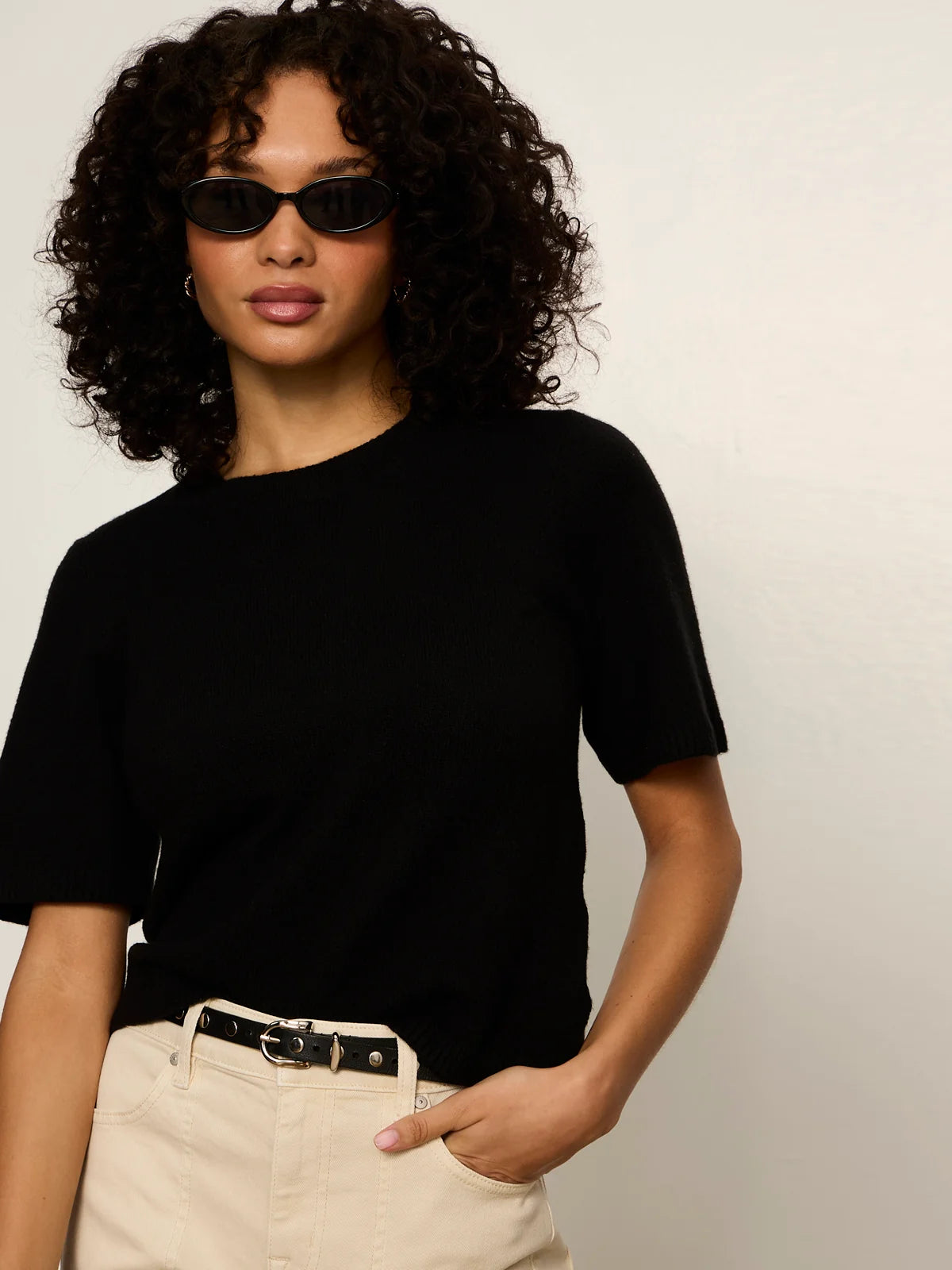 Perfect Sweater Tee by Sanctuary in Black