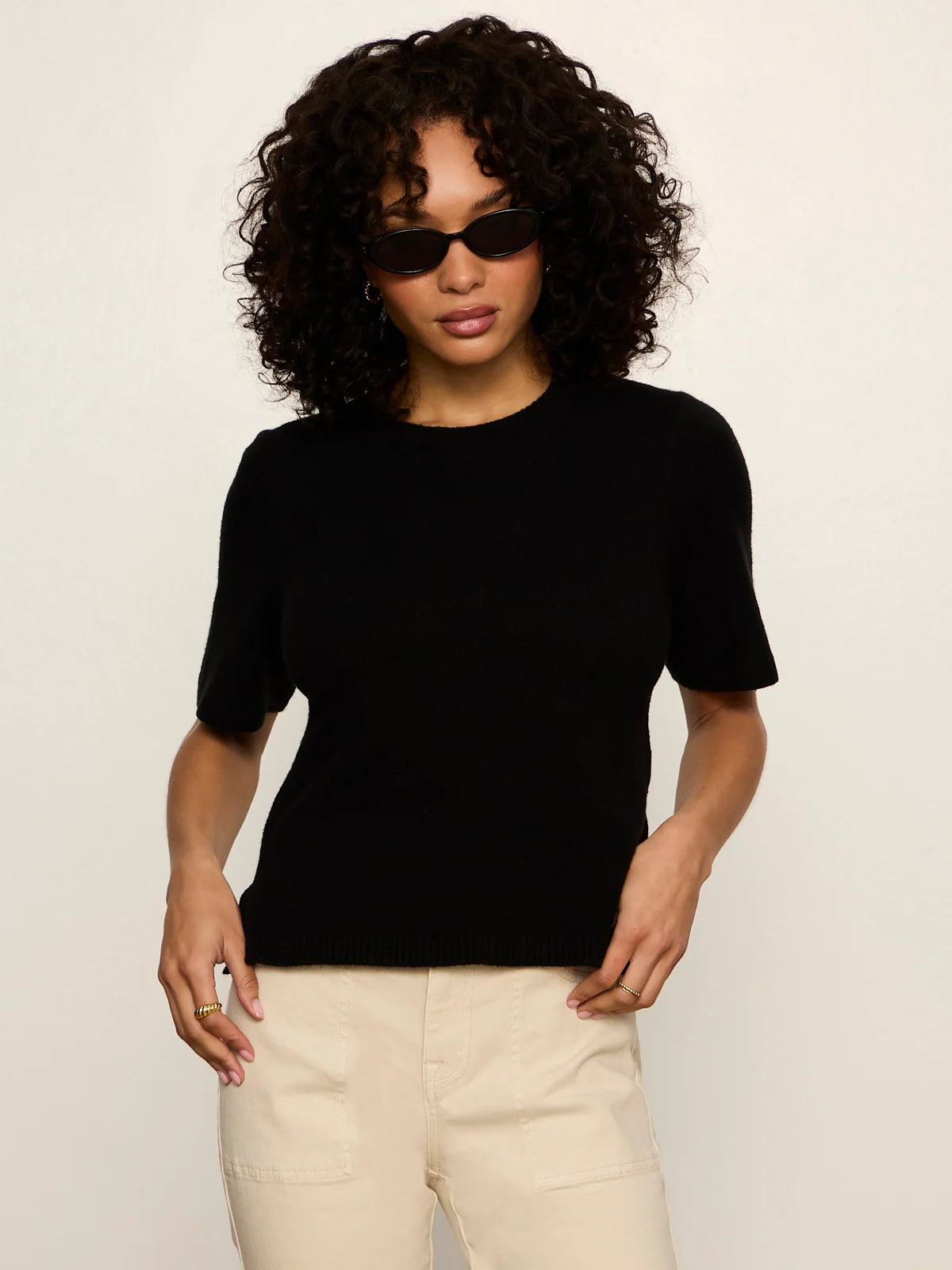 Perfect Sweater Tee by Sanctuary in Black