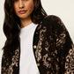 Jacquard Knit Jacket by Sanctuary in Black Paisley