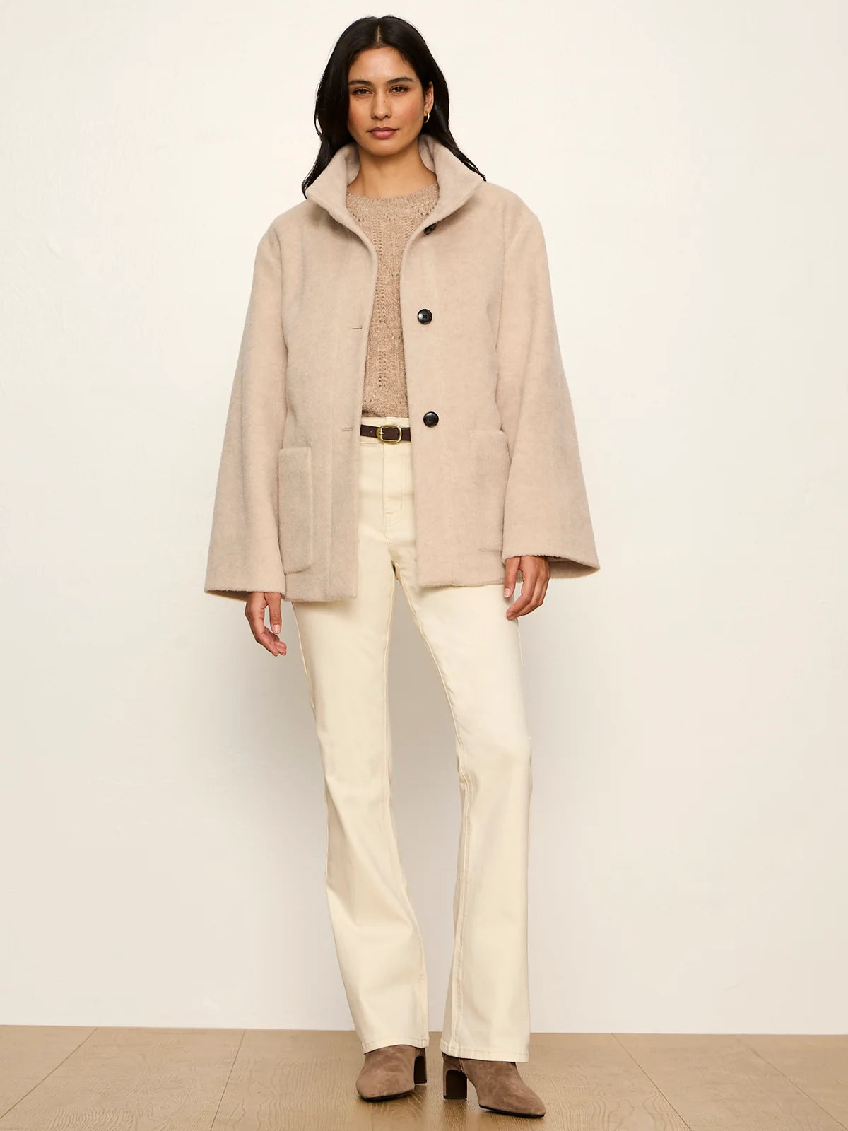 Bundled Wool Coat by Sanctuary in Bone