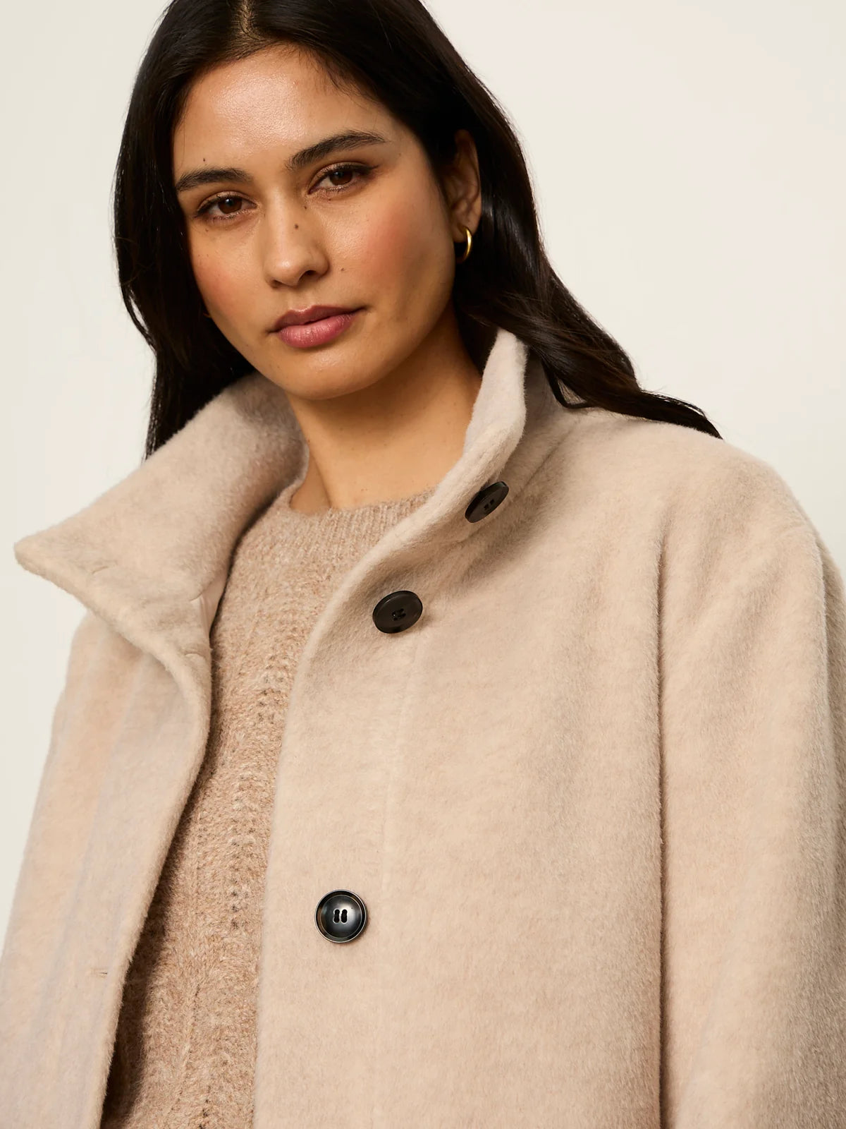 Bundled Wool Coat by Sanctuary in Bone