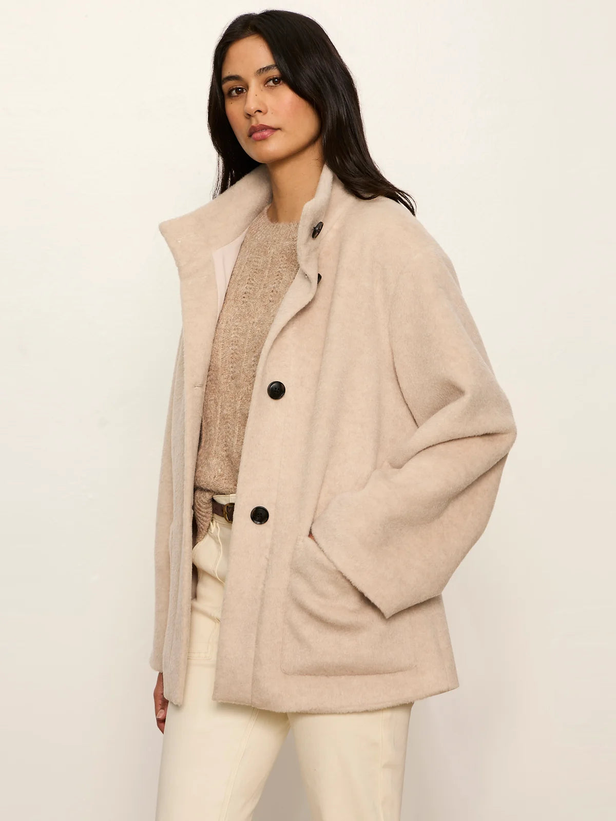 Bundled Wool Coat by Sanctuary in Bone