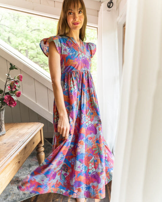 Jenny Maxi Dress by Briton Court in Burgundy Rose