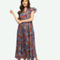 Jenny Maxi Dress by Briton Court in Burgundy Rose