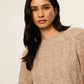 Pointelle Sweater Tee by Sanctuary in Heather Hazelnut