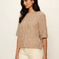 Pointelle Sweater Tee by Sanctuary in Heather Hazelnut