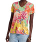 The Janie Favorite Short Sleeve V-Neck Tee by Johnny Was in Charlie