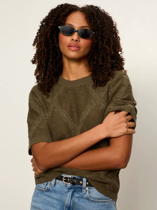 Diamond Stitch Sweater Tee by Sanctuary in Kalamata