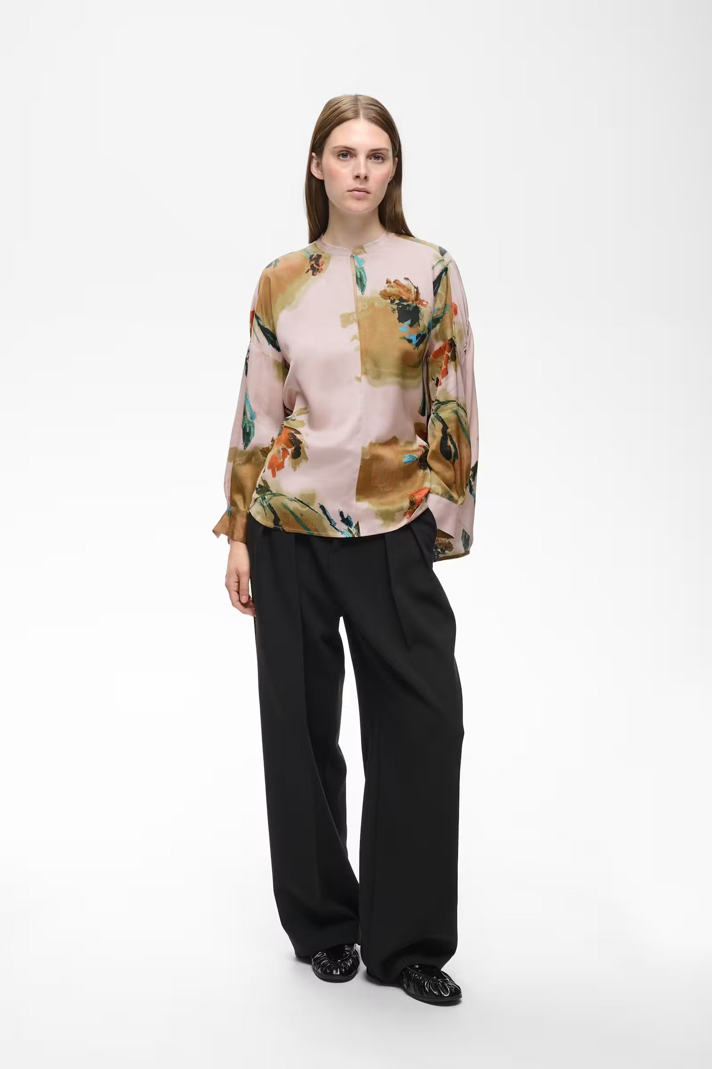 Meadow Blouse by InWear in Multi Painted Flower White