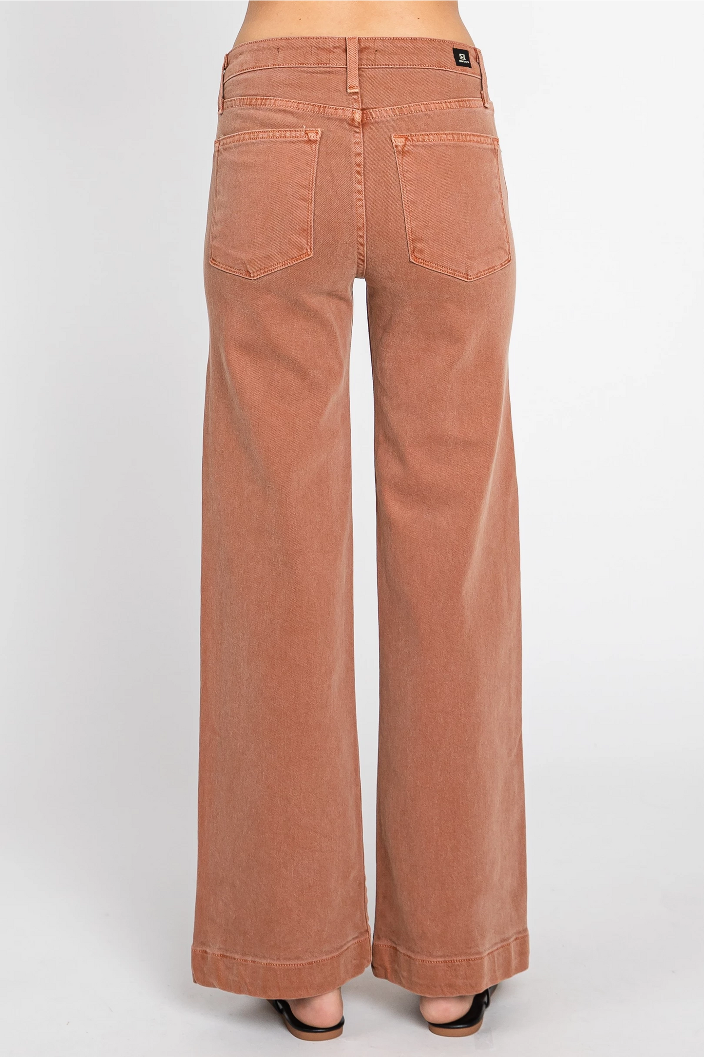 Genoa Vintage Wash Wide-Leg Pant by Letter to Juliet in Clay