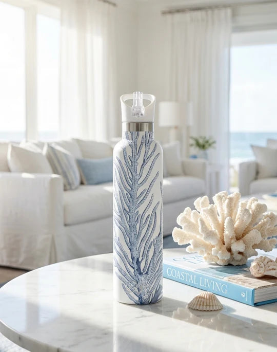 Akoa | Classic Ocean Coral 25oz. Insulated Water Bottle by My Bougie Bottle