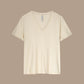 T-shirt with Glitter Coating by Summum in Ivory