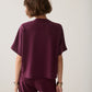 Boxy Soft Scuba Top by Summum in Dark Burgundy