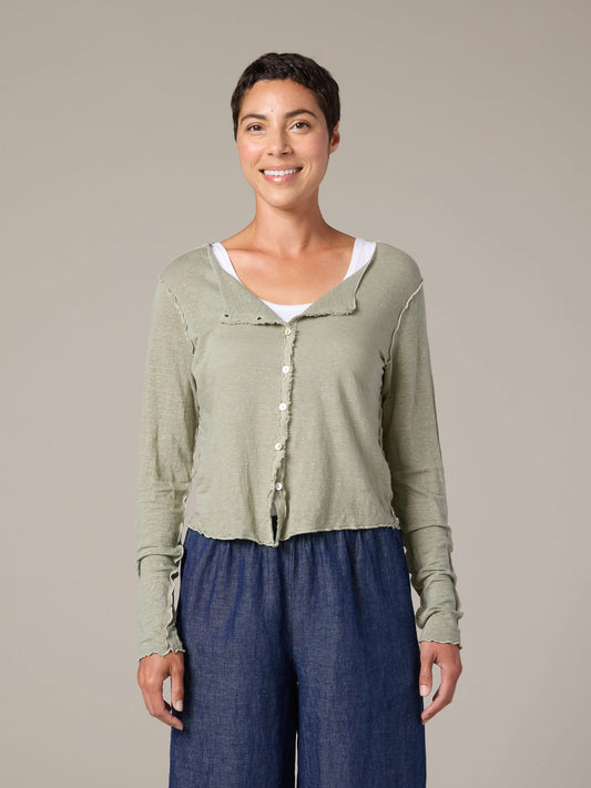 Crop Cardigan by Cut Loose in Balsam