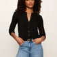 Mesh Long Sleeve Cardi by Sanctuary in Black