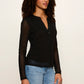 Mesh Long Sleeve Cardi by Sanctuary in Black