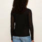 Mesh Long Sleeve Cardi by Sanctuary in Black