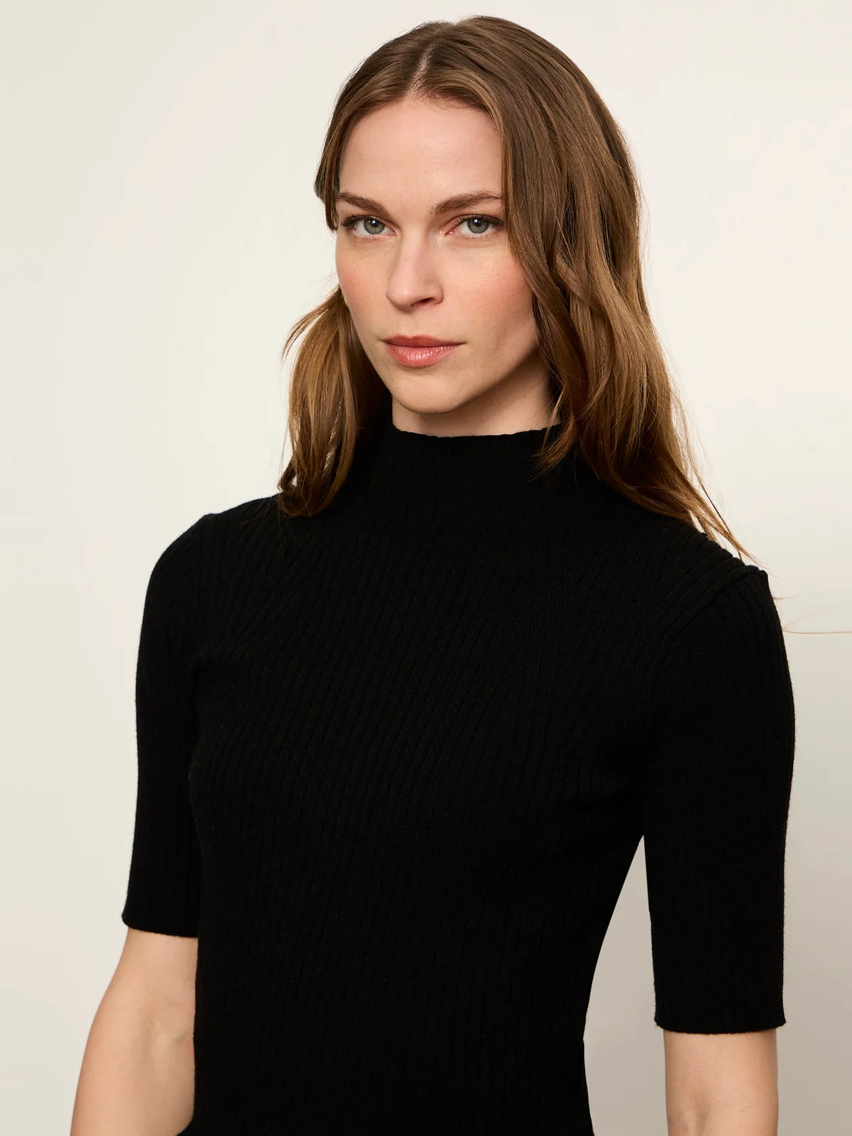 High Neck Ribbed Top by Sanctuary in Black