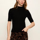 High Neck Ribbed Top by Sanctuary in Black