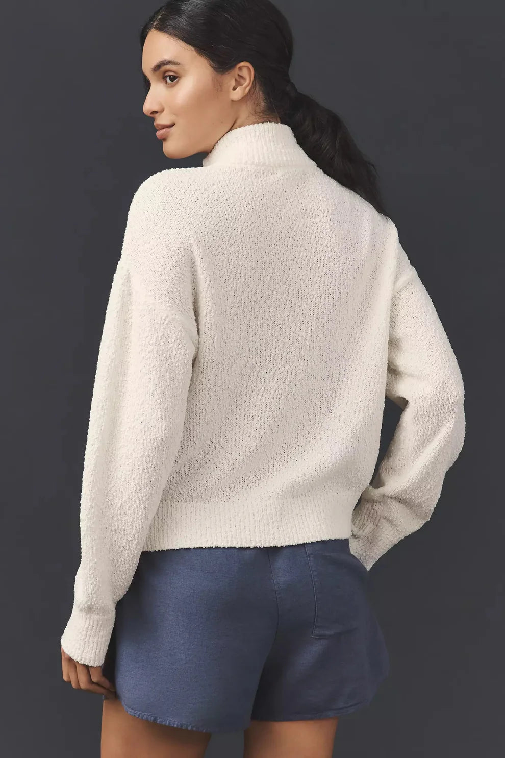 Boucle Sweater Jacket by Sanctuary in Chalk