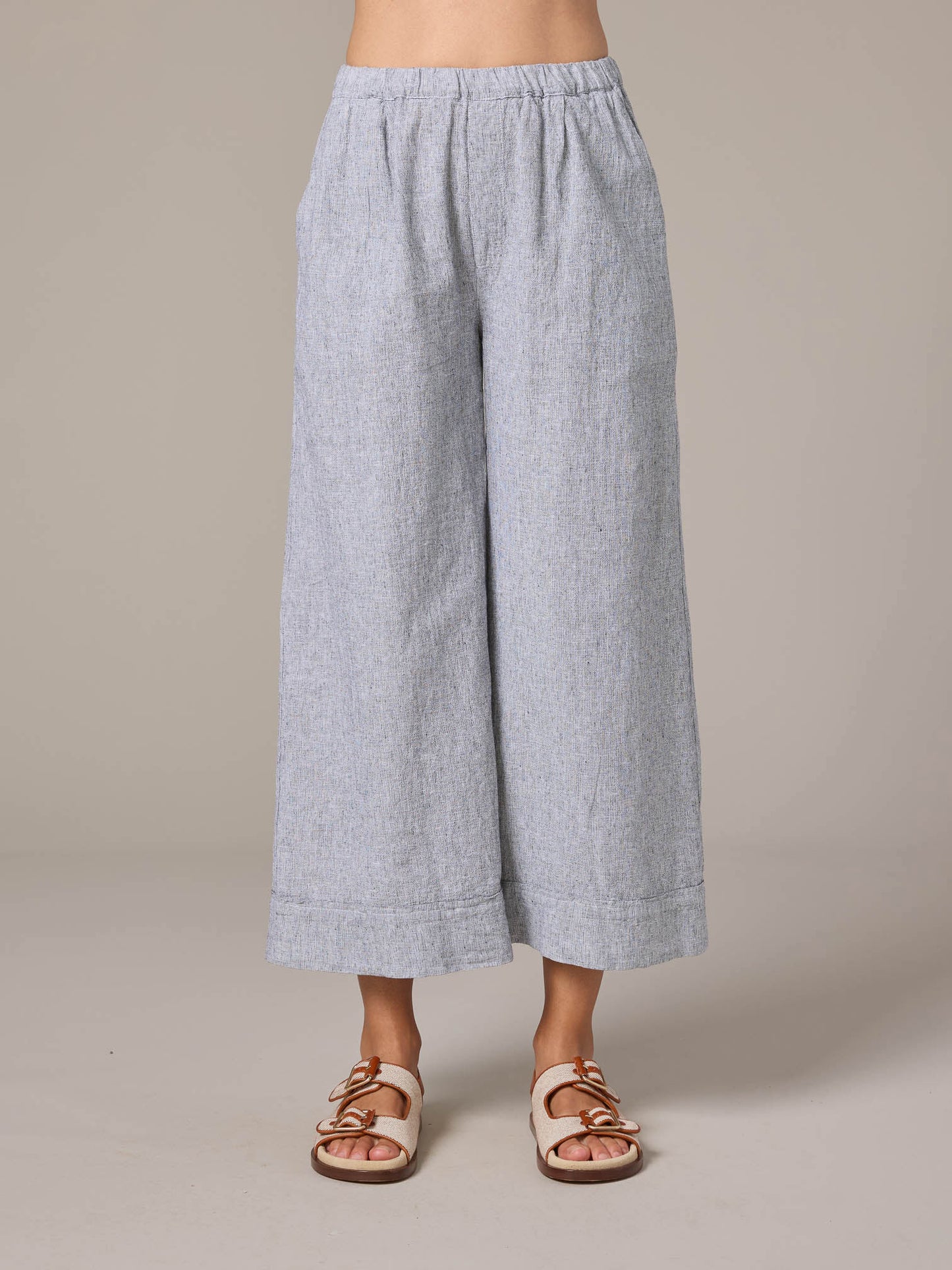 Pleated Crop Pant by Cut Loose in White