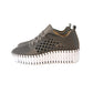 Tulip Electric Embroidery Wedge Shoe by Ilse Jacobsen in Falcon