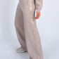 Erika Soft Knit Pants W/ Satin Trim by RD STyle in Taupe Melange