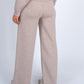 Erika Soft Knit Pants W/ Satin Trim by RD STyle in Taupe Melange