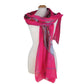 Ohio Big Feather Printed Wool Stole by Supplement d'AM in Ruddy