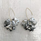 Hyacinth Tiered Earring on Marquis Hook by Virtue Jewelry in Metallic Silver