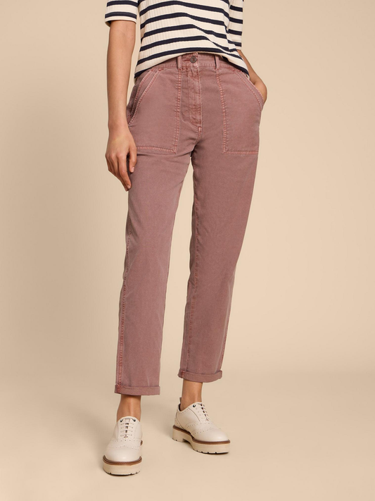 Twister Chino Trouser by White Stuff in Dusty Pink