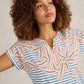 Nelly Notch Neck Tee by White Stuff in Ivory