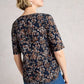 Weaver Notch Neck Tee by White Stuff in Navy