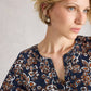 Weaver Notch Neck Tee by White Stuff in Navy