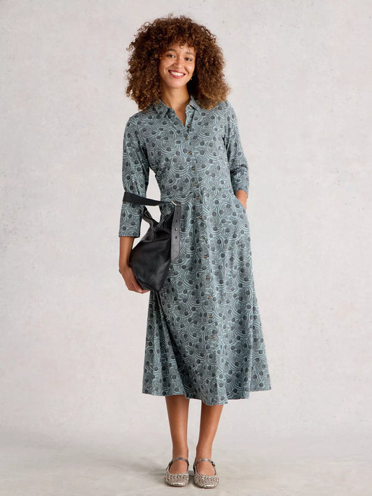 Rua Jersey Shirt Dress by White Stuff in Blue