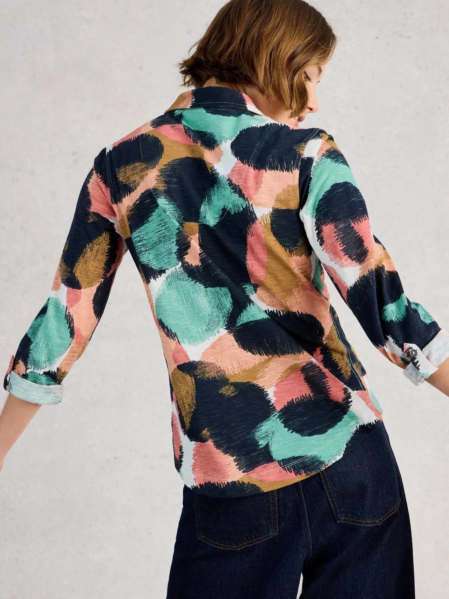 Annie Jersey Shirt by White Stuff in Navy