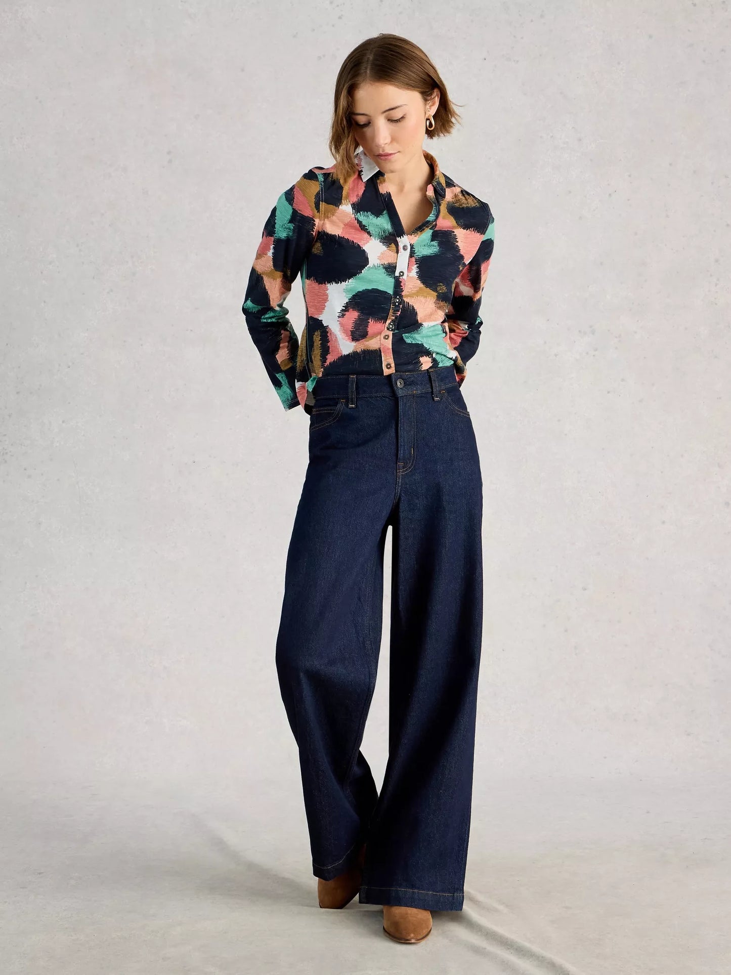 Annie Jersey Shirt by White Stuff in Navy